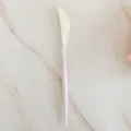 Modern minimalist pink handle dinner knife for elegant table settings and parties. - 8 Pcs Purple Knives