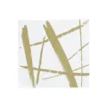Piatto di carta usa e getta con lettera H dorata a pennello, stoviglie eleganti per feste. - 25cm / Tovagliolo di Carta a Righe / Confezione da 16 Fogli