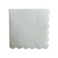 Tovaglioli di carta usa e getta bianchi con elegante design a bordo smerlato per festa. - 16 pezzi di tovaglioli di carta bianchi da 33*33 cm