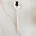 Stainless steel spoon with pink handle modern tableware elegant dessert spoon for kitchen - 8 Pcs Pink Spoons