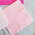 Disposable pink paper napkins for parties, desserts, fast food trays, and baking use. - 16 Pcs 33x33 Paper Napkins - Dark Pink