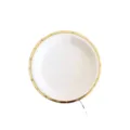 Piatto di carta usa e getta bianco con elegante bordo dorato, perfetto per feste. - 8 piatti rotondi piccoli dorati da 4 pollici 10 cm