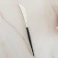 Black handle silver plated fruit knife western tableware single piece table knife 20cm - 8 Pcs Black Knives