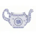 Afternoon tea party decorative teapot blue white porcelain style floral tabletop vase - 1 Piece/Pack
