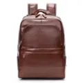 Brown Leather Backpack, Casual Business Travel Laptop School Daypack for Men Variant - Coffee