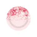 Piatti di carta usa e getta con cuore rosa per decorazione tavola festa di San Valentino! - Piatti di carta da 7 pollici (confezione da 10)