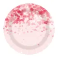 Piatto di carta con cuore rosa per decorazione tavola festa, articoli festivi - Piatti di carta da 9 pollici (confezione da 10)