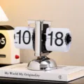 Orologio da tavolo flip automatico retrò orologio digitale da scrivania per casa - Orologio flip bianco lucido