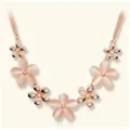 Rose gold flower cat eye stone crystal necklace short clavicle chain fashion jewelry - Rose Gold Flower Cat Eye Stone Necklace