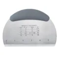 Rascador de banco de acero inoxidable cortador de masa con escala de medición y mango de silicona. - Gris