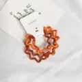 Koreaanse stijl golvende haarelastiekjes set eenvoudige krullende scrunchies dames - 4 Stuks/Verpakking / Oranje