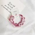 Golvende haarelastiekjes Koreaanse stijl elastische banden eenvoudige haaraccessoires - 4 Stuks/Verpakking / Roze