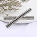 Strass legering eendebek haarspeld sprankelend kristal metalen pony speld voor vrouwen - X-vormig