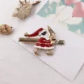 Gedetailleerd overzicht van een schattige kerst Kerstman legering eendenbek haarklem. - Kerstman