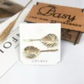 Gold leaf hair clips with pearl design, elegant bobby pins for women and girls daily styling. - Leaf Pearl (6) / Gold