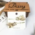 Gold leaf pearl bobby pin set fashion alloy hair clip cute hairpin for women daily wear - Leaf Flower Pearl (8) / Gold