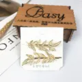 Gold leaf hair clips set alloy bobby pins cute hair accessories for women and girls styling - Leaf Style (17) / Gold