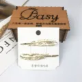 Gold feather hair clips set, elegant alloy bobby pins for daily fashion styling and parties. - Feather Style (19) / Gold