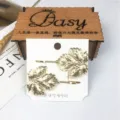 Gold leaf hair clip fashion metal bobby pin cute side clip elegant hair accessory 1pc - Leaf Style (20) / Gold