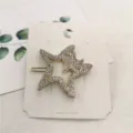 Gold rhinestone star hair clip sparkling hairpin sweet girl side clip fashion hair accessory - Style 2 Starfish Rhinestone