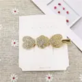 Gouden strass hart haarklem voor vrouwen, elegante eendebek haarspeld met glinsterende kristallen. - 1# Haarspeld (Dubbel Hart met Bloem)