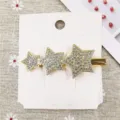 Rhinestone star hair clip metal duckbill clip sparkling crystal hair accessory for women. - 5# Hair Clip (Triple Star)
