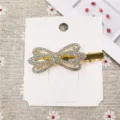 Rhinestone bow hair clip duckbill metal barrette sparkling hair accessory for women detail. - 8# Hair Clip (Classic Bowknot)