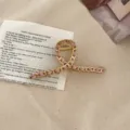 Roze lint metalen ketting haarklem, elegante haarklem voor dagelijkse stijlvolle kapsels. - Roze