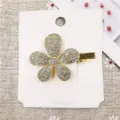Rhinestone flower hair clip metal duckbill hairpin sweet daily hair accessories for women - 14# Hair Clip (Full Rhinestone Flower)