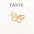 Gold butterfly metal hair clip for women, stylish cute hairpin hair accessory daily wear. - Butterfly - Gold