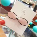 Pink acrylic bow hair clip detail shot, elegant daily fashion hair accessory for women girls. - Cloud (8#)