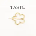 Gold metal flower hair clip, hollow floral bobby pin for women's daily hairstyling. - 6-Petal Flower - Gold