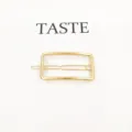 Gold geometric metal hair clip minimalist rectangular bobby pin stylish hair accessory - Rectangular-Gold