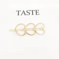 Gold triple heart metal hair clip minimalist bobby pin elegant hair accessory for women - Triple Hearts-Gold