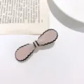 Koreaanse stijl strik acryl haarspeld, trendy golvende rand zijspeld voor dames dagelijks gebruik. - Ronde Golf (11#) / Roze