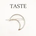 Silver moon hair clip minimalist metal crescent hairpin stylish cute hair accessories for women - Moon - Silver