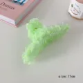 Groene kant haarclip elegante haarklem accessoire voor vrouwen dagelijkse styling 11 cm - Fluorescerend Groen
