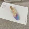 Verloop acetaat eendebek haarspeld voor vrouwen, stijlvolle zijhaarspeld en pony styling accessoire. - Geel Paars Blauw Gradiënt