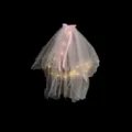 Velo Luminoso LED Bambini Fiocco Rosa Accessorio Capelli Doppio Strato Copricapo - Taglia L / Stile Pettine per Capelli / Rosa