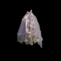 Oplichtende paarse tulle sluiter met strik en lichtjes voor kinderen feest haaraccessoire - S / Haarkam Stijl / Paars