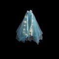 Blauwe LED oplichtende bruidssluier met strik, gloeiend haaraccessoire voor feestjes en evenementen. - S / Haarkam Stijl / Blauw