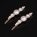 Set van parel strass haarspelden, elegante schuifspeldjes voor dagelijkse styling en feestjes. - Cirkel / 1 Stuk/Verpakking