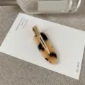Acetat nahtlose Haarklammer Schildpatt Design koreanische Mode Seitenhaarspange für das Styling. - Helles Karamell-Leopard