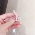 Gold Rhinestone Geometric Hair Clip Sparkly Crystal Hairpin Hair Accessories for Women - Square / Gold