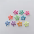 Kleurrijke ster haarspelden voor kinderen, snoepkleur metalen knipjes, schattige haaraccessoires. - Lichtgevende Ster / 10 Stuks/Verpakking