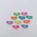 Colorful heart hair clips candy color snap hairpins cute baby hair accessories set - Luminous Heart / 10 Pieces/Pack