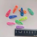 Colorful metal BB hair clips for kids, candy color cute hairpins, sweet hair accessories. - Luminous Waterdrop / 10 Pieces/Pack