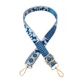 Blau-witte Scandinavische patroon vervangende tasriem, 2,5 cm brede crossbody schouderriem. - Sneeuwvlok Puppy