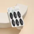Set di 6 spille ovali nere per hijab su cartoncino, eleganti fermagli per foulard quotidiani. - Nero (XZ5-2)