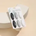 Set di spille perhijab alla moda con bottoni a spilla ovali in colori nero grigio bianco. - Nero Grigio Bianco (XZ5-4)